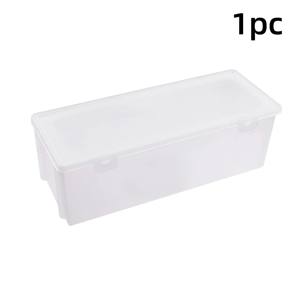Caixa organizadora retangular transparente