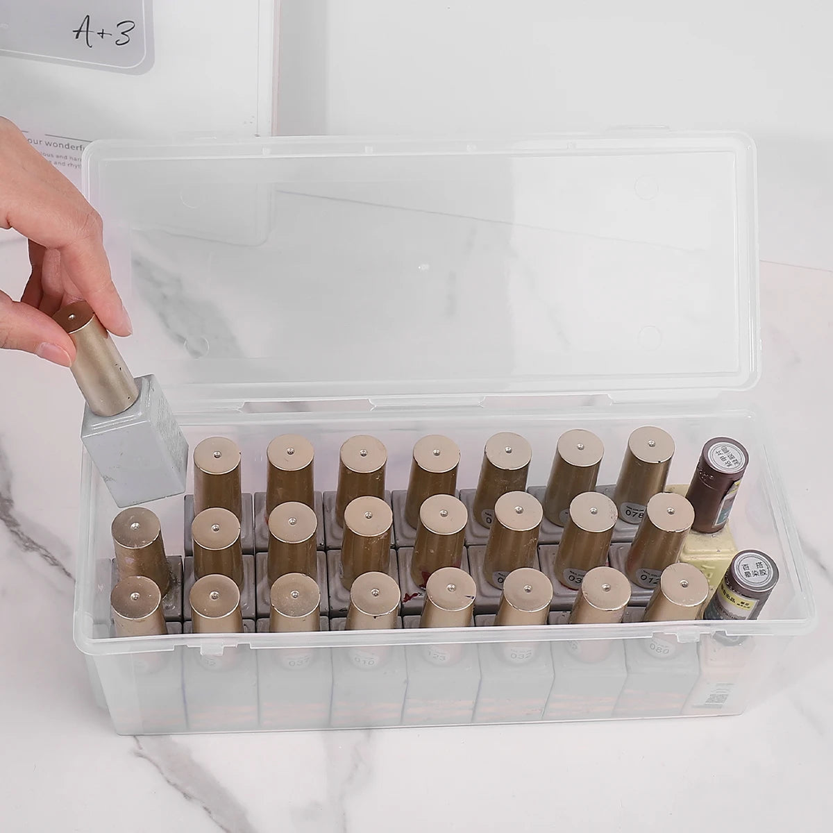 Caixa organizadora retangular transparente