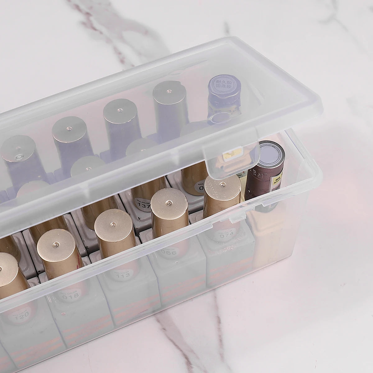 Caixa organizadora retangular transparente