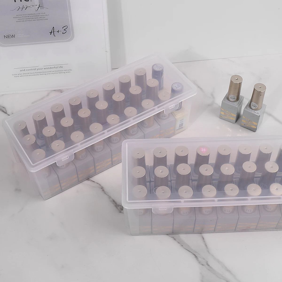 Caixa organizadora retangular transparente