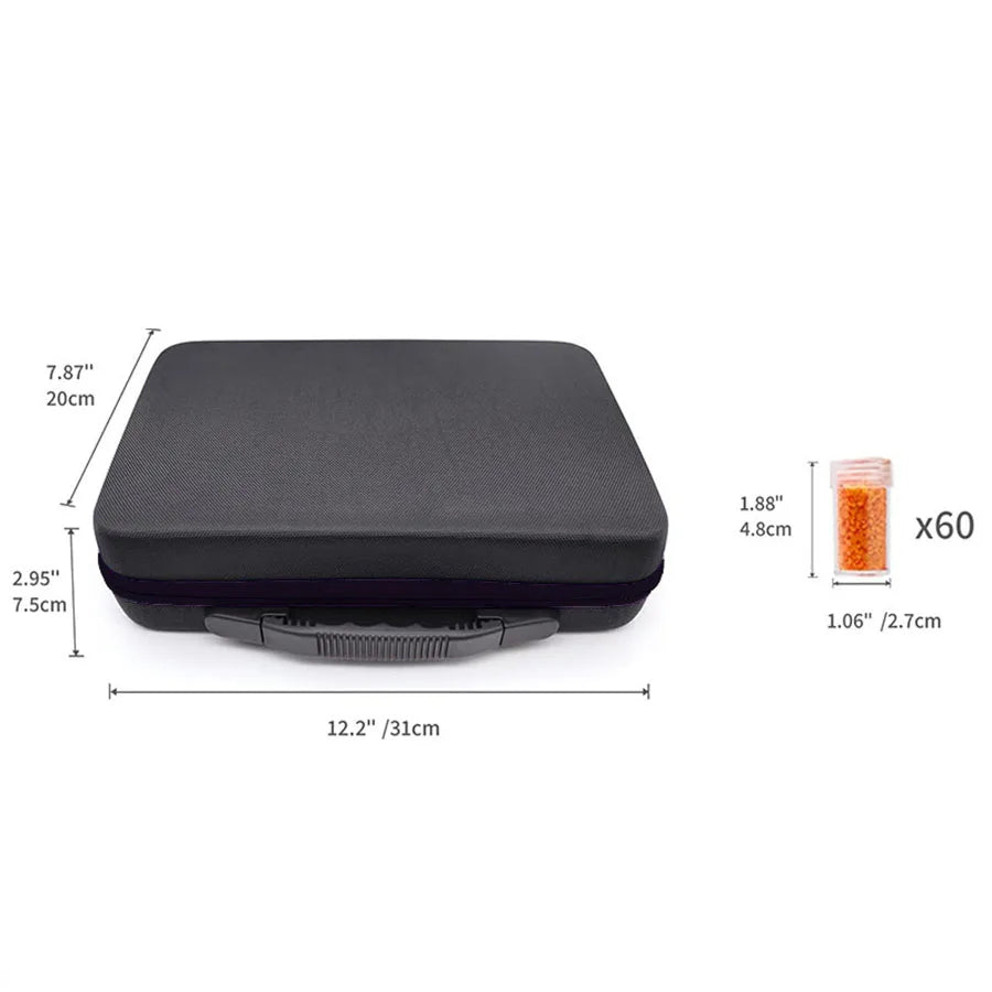 Maleta para 60 frascos de óleo essencial de 15ml